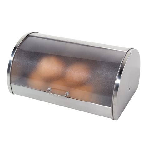 oggi 7051 stainless steel roll top bread box|oggi stainless steel roll top.